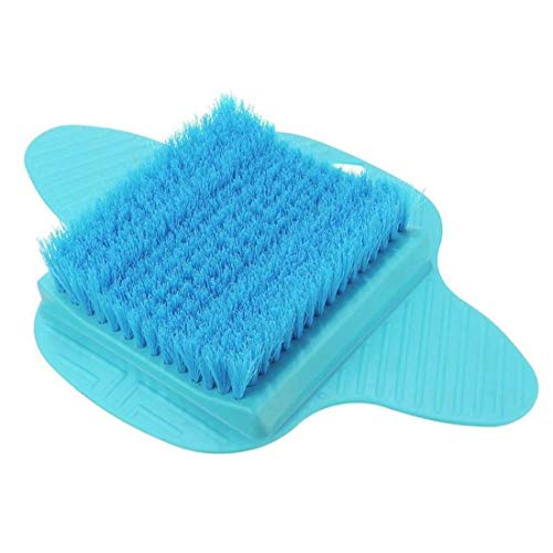 Genericb Shower Foot Massager Scrubber, Improves Foot Circulation & Reduces Foot Pain, Soothes Tired Achy Feet Clean Exfoliate Foot Brush, Non Slip with Suction Cups (Blue)