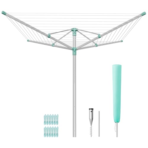 SONGMICS Étendoir à Linge Réglable en Hauteur, Séchoir Parapluie, Alliage d’Aluminium,...