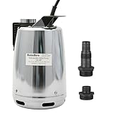 Submersible Sump Pump, Clean/Dirty Water Pump, Portable Utility Pump, 25-Foot Cord, Ideal for Swimming Pool, Garden Pond, Basement, and Flood Relief Drainage
