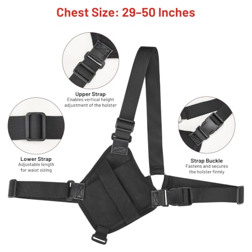 EZshoot Universal Chest Holster, Shoulder Holster for Right Hand for Hiking - image 2