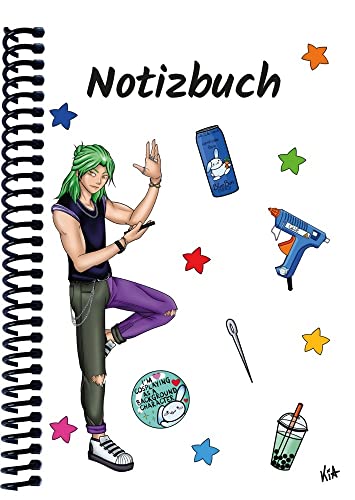 Carnet Manga A5 Quinn pages lignées blanches pour dessin et notes
