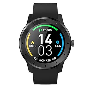 Disc smart sporthorloge, multifunctionele extra sportstappenteller, stijlvol en functioneel horloge voor volwassenen.,Black