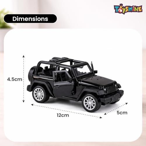 Image of Toyshine 1:32 Scale Die Cast Thaar Model Vehicle Toy Car with Pull Back Function Along with Opening Door Feature for Kids Boy Girl 3+, Black Color