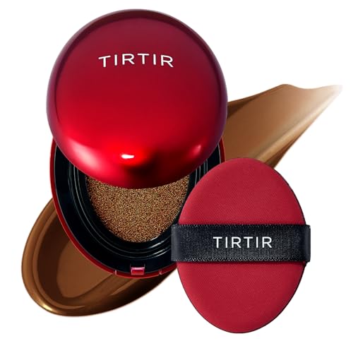 Image of TIRTIR Mask Fit Red Cushion Foundation, Full coverage, Skin fit, Satin Glow Finish, Korean Cushion Foundation #47N EBONY | 4.5g