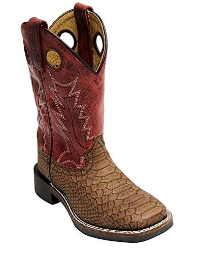 Cody James Boys' Reptile Print Western Boot Broad Square Toe - 43072