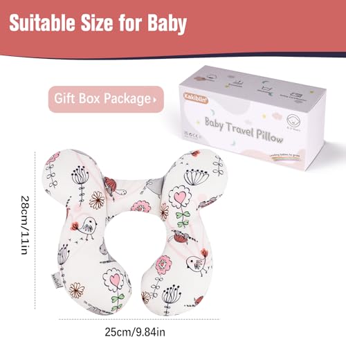 Image of KAKIBLIN Baby Neck Pillow, Upgraded Baby Support Pillow,Babies Head Pillow,Neck Support Pillow for for Car Seat, Stroller, Pushchair,Travel (Hippo)