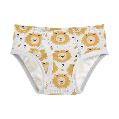 visesunny Boys Cotton Underwear Sleeping Lion Love Printed Toddler Soft Training Briefs Size 2T-8Y for Kids