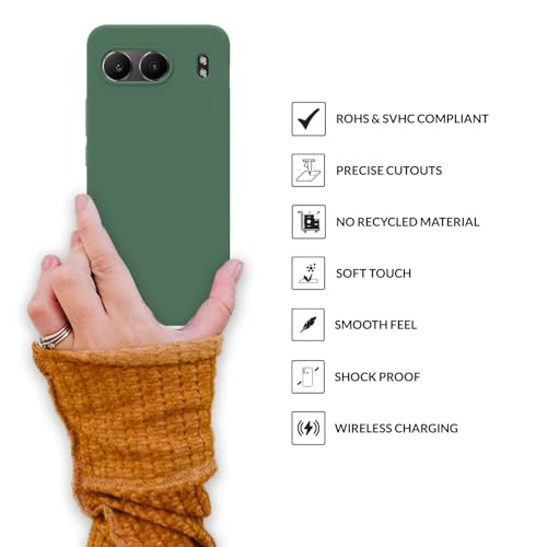 Image of SPRIG Compatible with OnePlus Nord 4 Premium SilkTone Back Cover Drop Tested Shock Proof Mobile Case for Men, Women, Boys and Girls with Camera Protection (Forest Green)