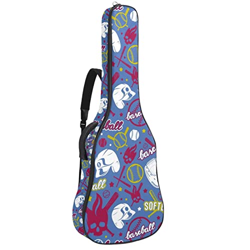 Housse de transport imperméable en tissu Oxford pour guitare avec bandoulière réglable Motif tête de mort - Les Beatles, Paul McCartney, John Lennon, RIngo Starr, George Harrison Housse de transport imperméable en tissu Oxford pour guitare avec bandoulière réglable Motif tête de mort