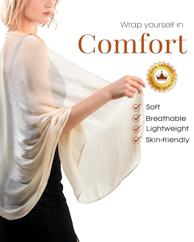 FURTALK Shawls and Wraps for Evening Dresses Sparkly Soft Wedding Party Bridesmaid Scarves for Women4