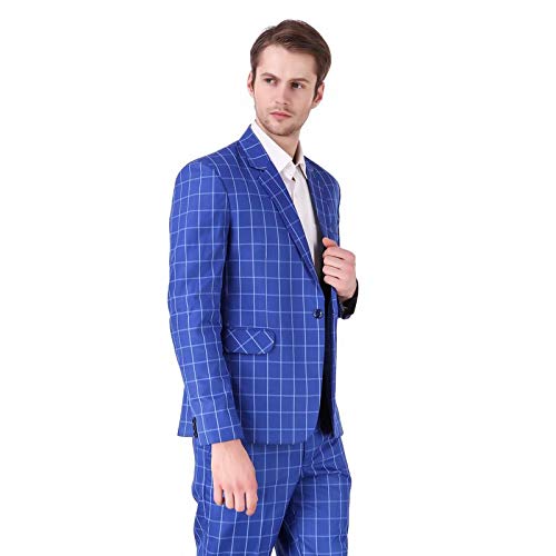 checkered blue blazer