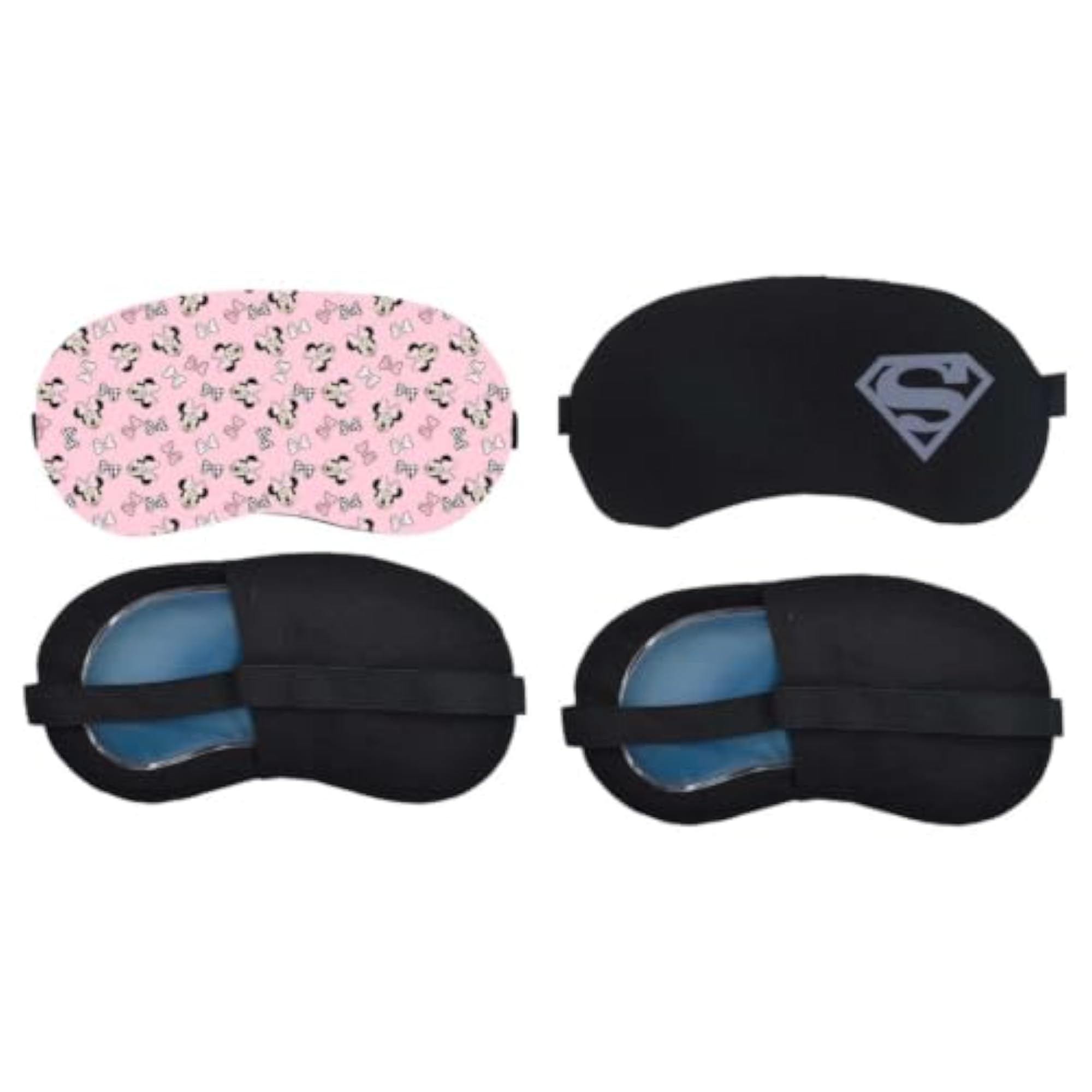 Pack of 2 Soft Blindfold Sleeping Masks for Travel