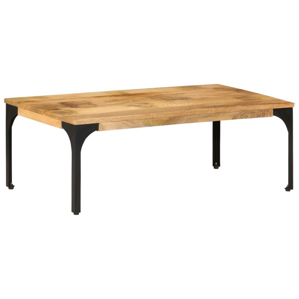 Homgoday Tavolino da caffè 100 x 55 x 35 cm in legno massello mango, tavolino da tè per soggiorno, sala d'accoglienza degli ospiti, camera da letto e ufficio
