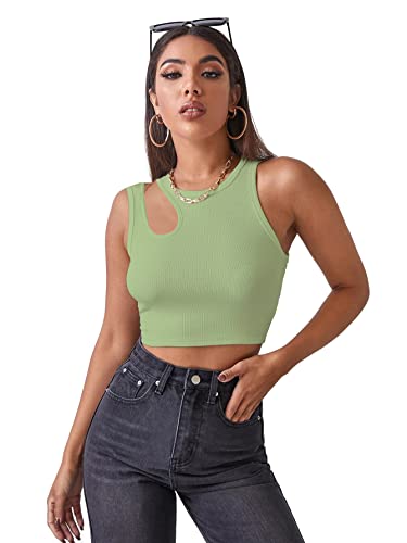 Image of Shasmi Women's Striped Slim Fit Crop, Ribbed, Stylish Tank Top, Soft and Comfy Fabric has Some Stretch