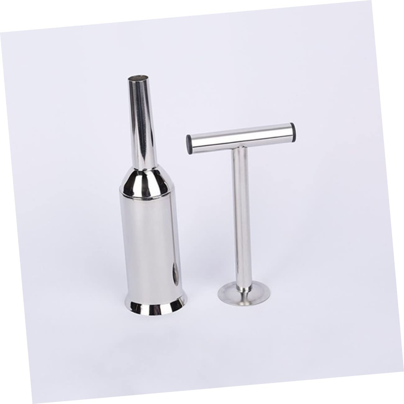 ABOOFAN Stainless Steel Sausage Stuffer Kit Compact Meat Filling Tool with Sausage Tubes for Home Use for Making Sausages and Filling Meat Bags and Easy to Clean