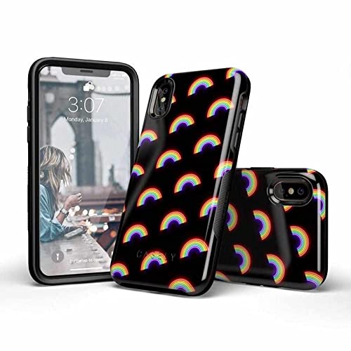 Amazon.com: Casely iPhone X/XS Case | Endless Rainbows | LED Print