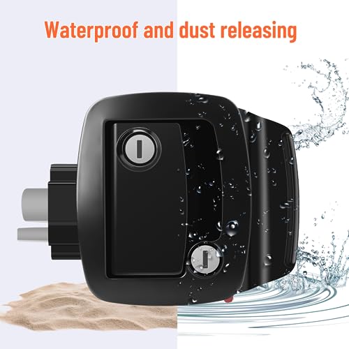 Image of Door Alarm Pad Lock for Home Safety, Bike, Bicycle | Waterproof Anti Theft Motion Sensor Siren 110DBA Security Lock for Universal Use | Thickened Shackle Lock, Black, 4 Keys
