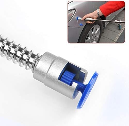 Kit 18 Pezzi Estrattore di Ammaccature per Auto, Kit di Riparazione Carrozzeria Auto con Martello a Scorrimento T-Bar e Piastre Adesive per Estrazione per Fai-da-Te Silver,One Size