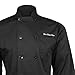 ChefsCloset Personalized Black Embroidered Chef Coat Customized Chef Jacket Large
