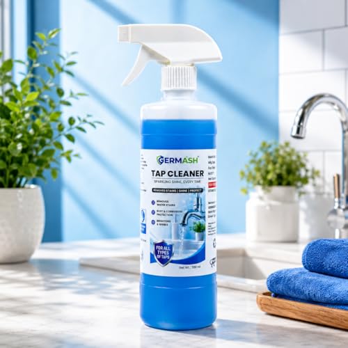 Image of Tap Cleaner & Limescale Remover 500ml | Removes Hard Water Stains, Calcium Deposits & Rust Marks in 60 Seconds | Descaler for Taps, Faucets, Showers, Tiles, Mirrors & Bathroom Fittings | Shine Formula