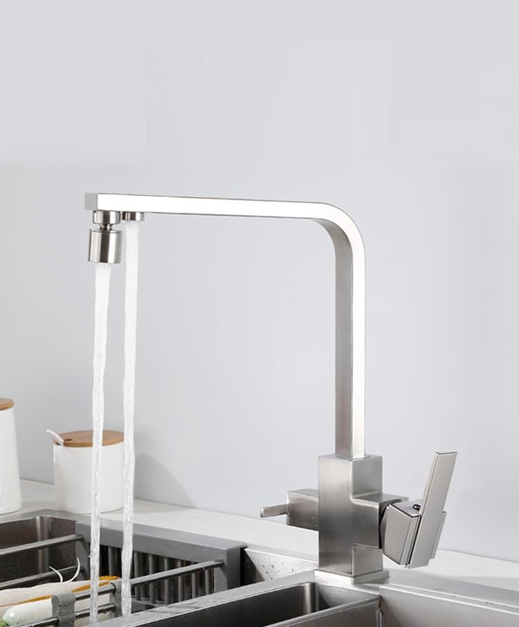 Mitigeur d'évier de cuisine triple usage au placage monomode durable - 7