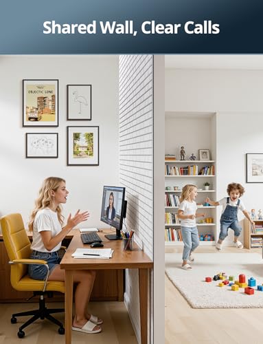 Image of Kuchoow Acoustic Soundproof MLV Wall Panels - Noise Cancelling Blocker for Ceiling,12 Pack Self Adhesive Sound Absorbing and Proofing Dampening Tiles Decorative White Brick for Room, Bedroom, Door