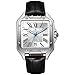 ASOROCK WATCHES Silver/White Diplomat | 42 mm Automatic Homage Mens Watch | Vintage Square Tank Silhouette Watch