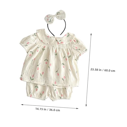 Combinaison courte tulipe pour bébé ensemble d'été respirant