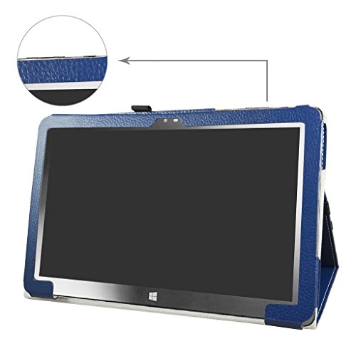 Insignia 11.6 NS-P11W7100 / NS-P11A8100 Case,Mama Mouth PU Leather Folio Stand Cover for 11.6" Insignia 11.6 NS-P11W7100 / NS-P11A8100 11.6 Inch Windows 10 Tablet PC,Dark Blue