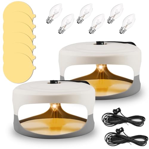 2Pack Flea Traps for Inside Your Home with 6 Sticky Disc & 6 Bulbs & 2 Electric Wires, Flea Killer Indoor Bed Bug Trap Pest Control, Friendly to Pets & Kids