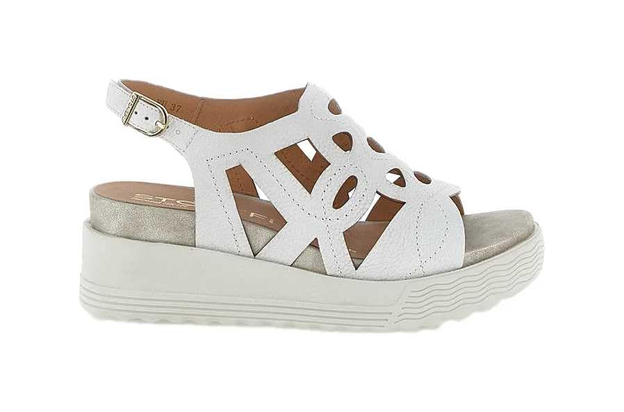 Sandalo con Zeppa PARKY 25 Nappa White