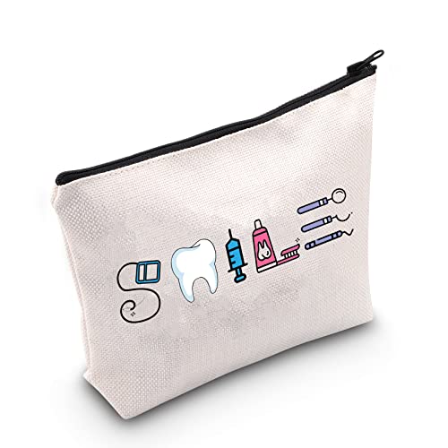 Image of MNIGIU Dental Assistant Gift Funny Dentist Gift Dental Smile Cosmetic Bag Dental Student Gift Dental Hygienist Gift
