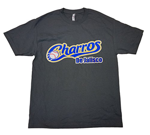 Mexican Baseball Team Charros de Jalisco T-Shirt (Large, Dark Gray)