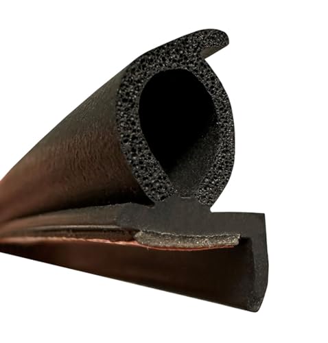 Goma estanqueidad Universal con adhesivo 3m para junta de puerta, sellado puerta caravana, naval, maquinaria agrícola etc. NEGRO