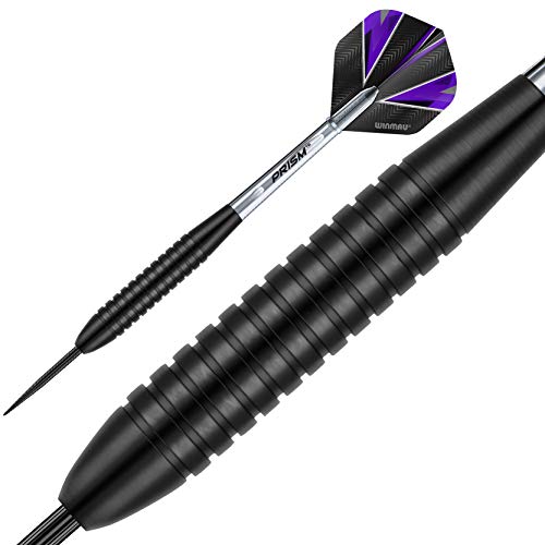 WINMAU Apocalypse 24 gram Brass Darts Set including Prism Flights and Shafts (Stems), Black, 24g - Image 2