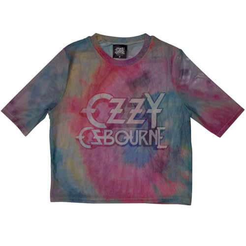 Ozzy Osbourne Logo Mesh Crop Top Rock Off pour femme stylée