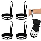 4 Stück Skihandschuhleine - Handschuhleine,Handschuh Schlaufen,Handschuh Band,Snowboard Leash,Handschuhschlaufen Ski,Handschuhschlaufen,Outdoor Sport Hängende Handschuhe Ski Sport Im Freien Zubehör