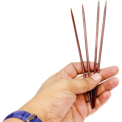 Image of Double Point Rosewood Crafted Premium Knitting Needles | Yarn Storage & Crocheting Accessories | Nagina International (3mm, Maple)