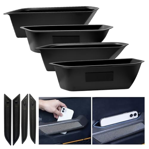 4PCS Door Pockets for Ford Bronco 4-Door 2021-2026 ABS Handle Storage Box