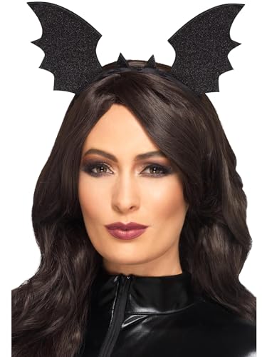 Smiffys Bat Wings Headband Black Halloween Fancy Dress Accessory Bat Dress Up Hats