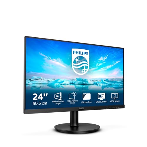 Philips Monitor 241V8LA/00 24 Full HD, 75Hz, 4ms, VA, Altavoces, FlickerFree, Low Blue Mode (1920x1080, 250 CD/m, HDMI) 2022