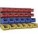 Metal Wall Mount Hardware Parts Storage System with 24 Bins