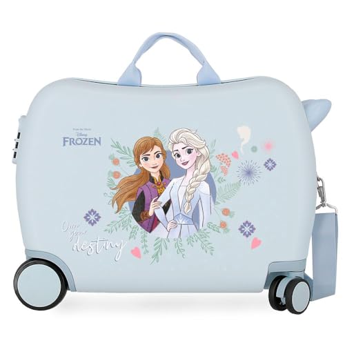 Disney Frozen Own Your Destiny Maleta Infantil Azul 50x39x20 cms Rígida ABS Cierre de combinación Lateral 38L 1,8 kgs 4 Ruedas Equipaje de Mano