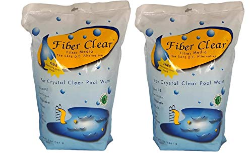 Fiber Clear 9 oz 2 Pack 4009DC Cellulose Filter Media D.E. Alternative for Swimming Pools