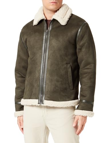 ONLY & SONS Onsrocky Otw CS-Chaqueta de Aviador Shearling piloto, Rosin, XXL para Hombre