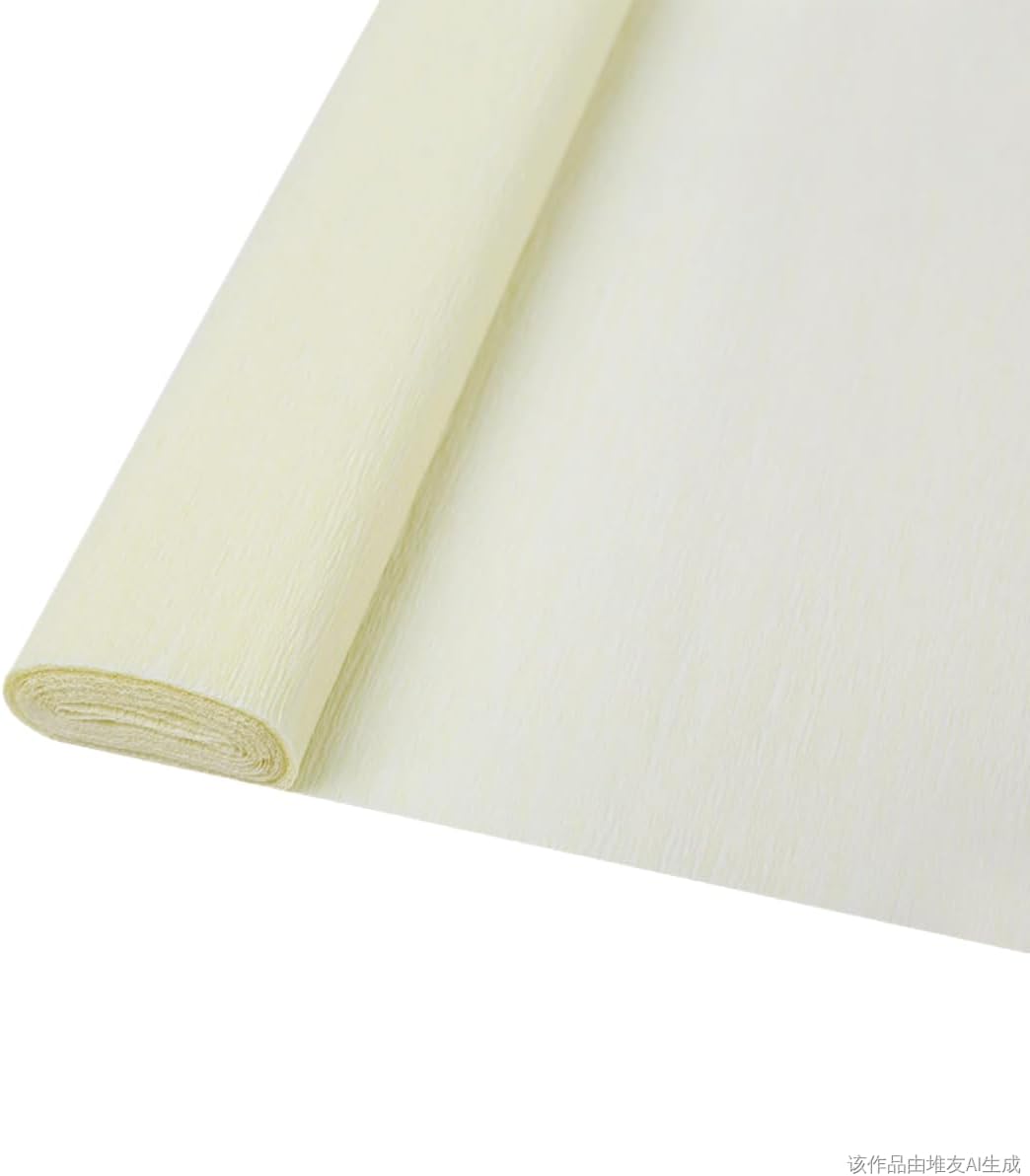 Crepe Paper Rolls 70g - Art DIY Crafting Supplies for Flower Making, Party Streamers, and Decoration Projects (White)