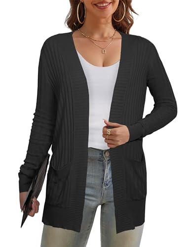Image of REDHOTYPE Women's Cardigans with Pockets Casual Lightweight Open Front Cardigan Sweaters for Women (S-2XL)
