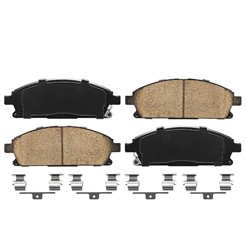 Image of Detroit Axle - Front Brake Kit for 1998-2004 Nissan Pathfinder INFINITI QX4, Disc Brake Rotors Ceramic Brakes Pads with Hardware 1999 2000 2001 2002 2003 Replacement : 11.81 inch inch Rotor