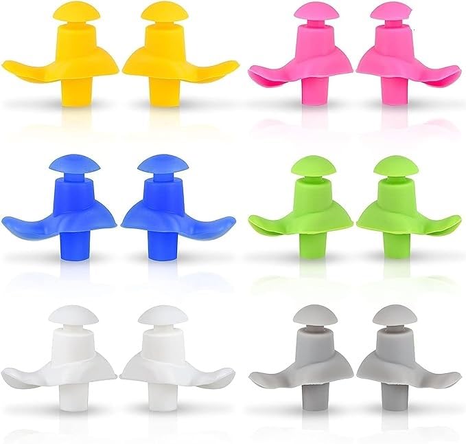 Soft Silicone Swimming Ear Plugs for Adults and Kids Reusable Waterproof Spiral Swimming Diving Molded Professional Soft Flexible Showering Surfing Swim Earplugs (Transparent) (B0D5HVWZV4) Amazon Price History, Amazon Price Tracker