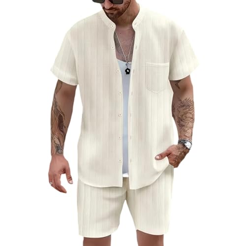 Conjuntos de vacaciones para hombre Greabuy de camiseta y pantalones cortos